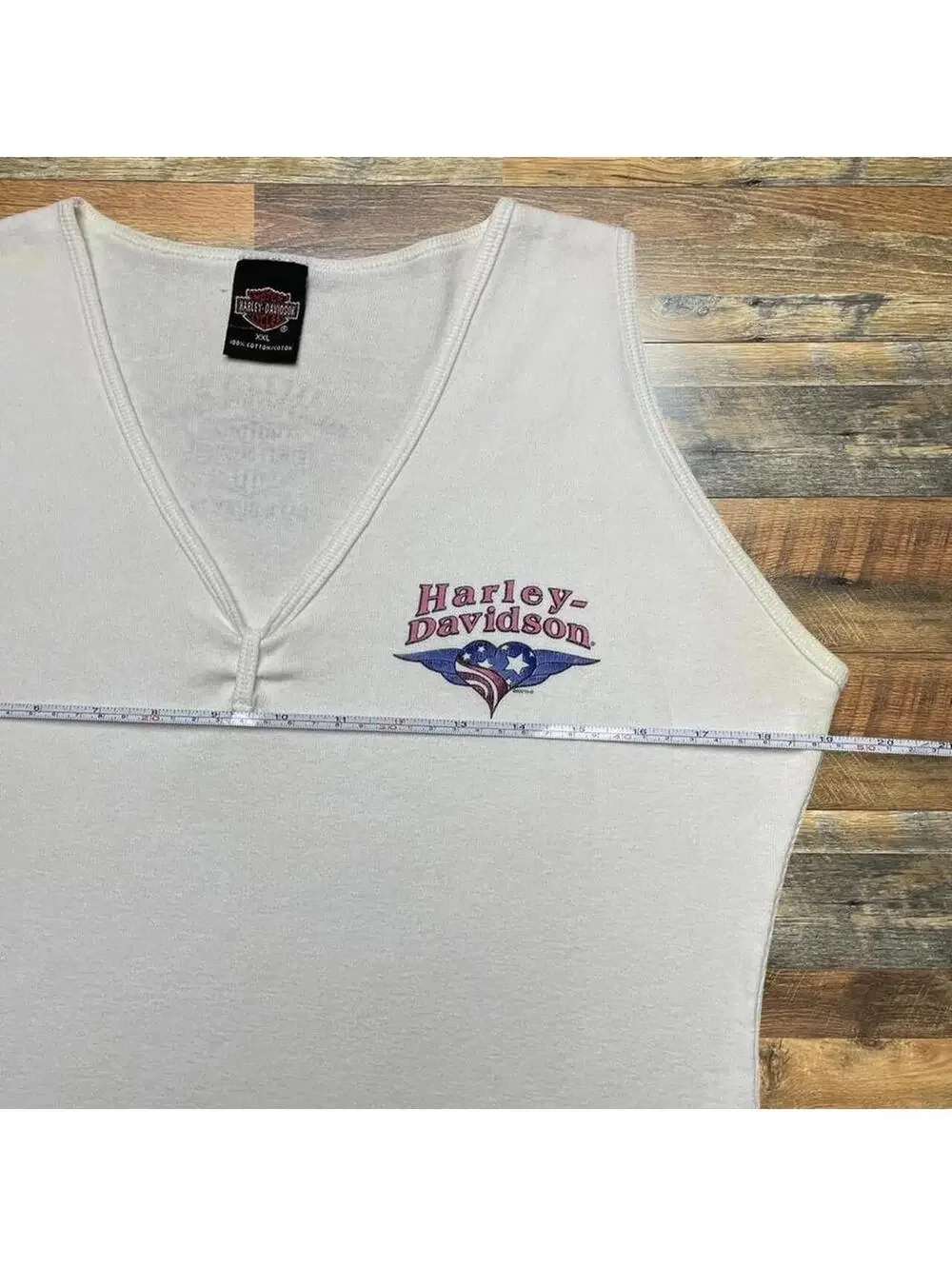 Vintage Y2K Harley Davidson Womens V Neck Tank Top 2XL North Carolina